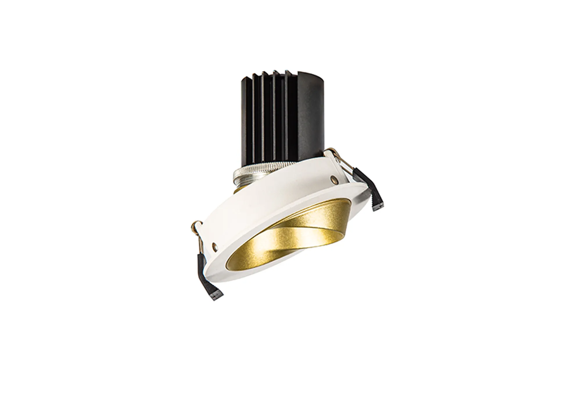 Bonia 12 Powered by Tridonic 12W 1200lm 2700K 36° LED Engine,350mA White/Gold 27° Angled Round Downlight , DRIVER NOT INC. 5yrs Warranty DM202440  Dlux Bonia 12